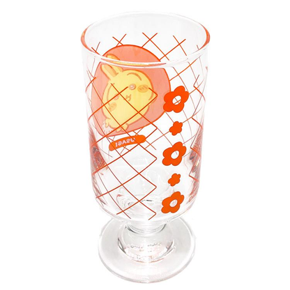 chiikawa｜Retro Cafe Showa Footed Parfait &amp; Dessert Glass with Floral Design｜280m