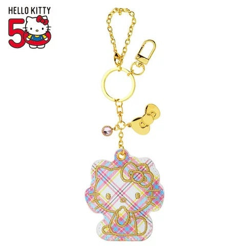 Hello kitty凯蒂猫｜50周年限定苏格兰少女格纹洋装kitty钥匙扣