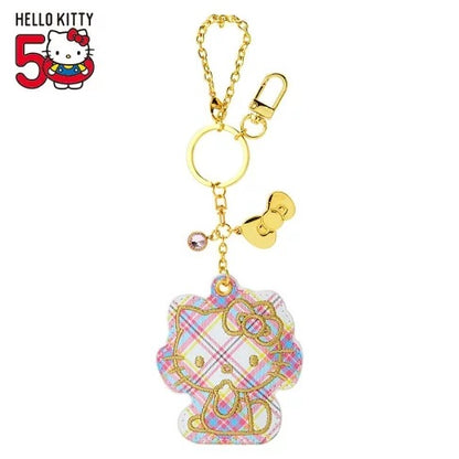 Hello kitty凯蒂猫｜50周年限定苏格兰少女格纹洋装kitty钥匙扣