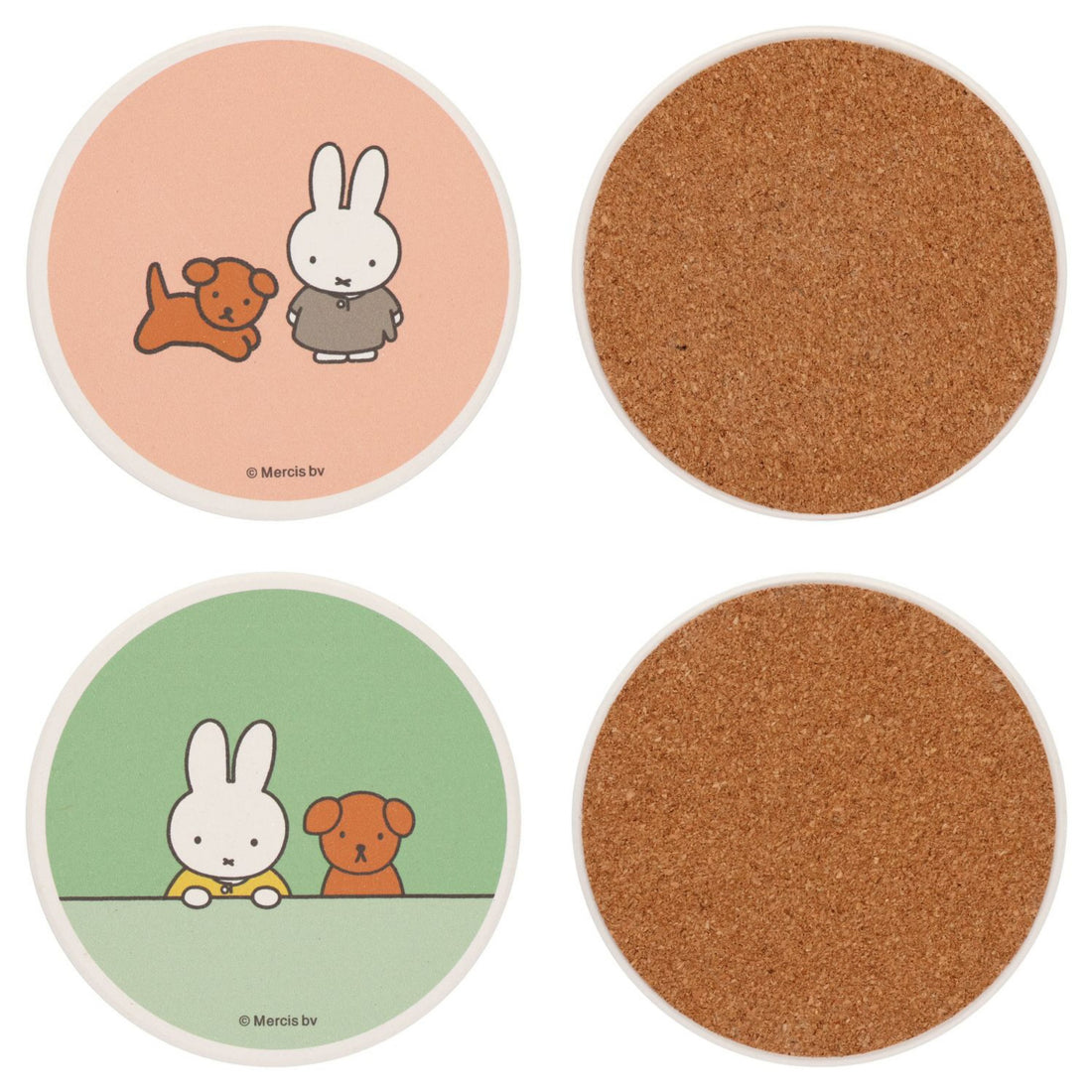 Miffy米菲｜可爱陶质吸水杯垫｜約Φ9×D0.7cm