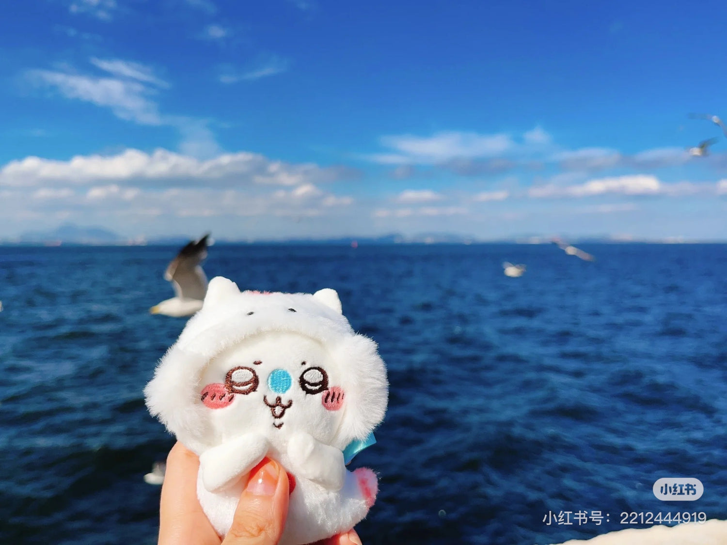 Chiikawa 吉伊卡哇｜水族馆系列爱心飞鼠挂件｜約H100×W90×D55mm