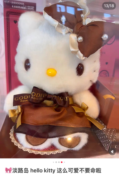 Sanrio三丽鸥｜Plush Doll Hello Kitty Sanrio x GODIVA 2025歌帝梵联名巧克力+毛绒玩偶公仔礼物套装/礼盒