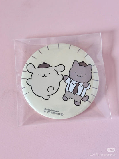 Sanrio｜White Tiger and Black Tiger Prawn Character Can Badge mystery bag/blind box/All 9 types｜1pcs