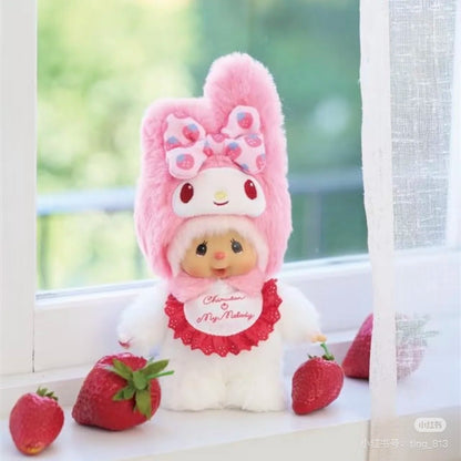 Monchhichi｜sanrio Mascot Holder /Plush Keychain｜H15 x W10 x D10cm  approx.
