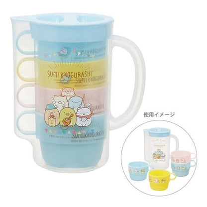 Sumikko gurashi角落生物｜一体式可折叠水壶?4小杯便携杯组｜850ml?220ml*4