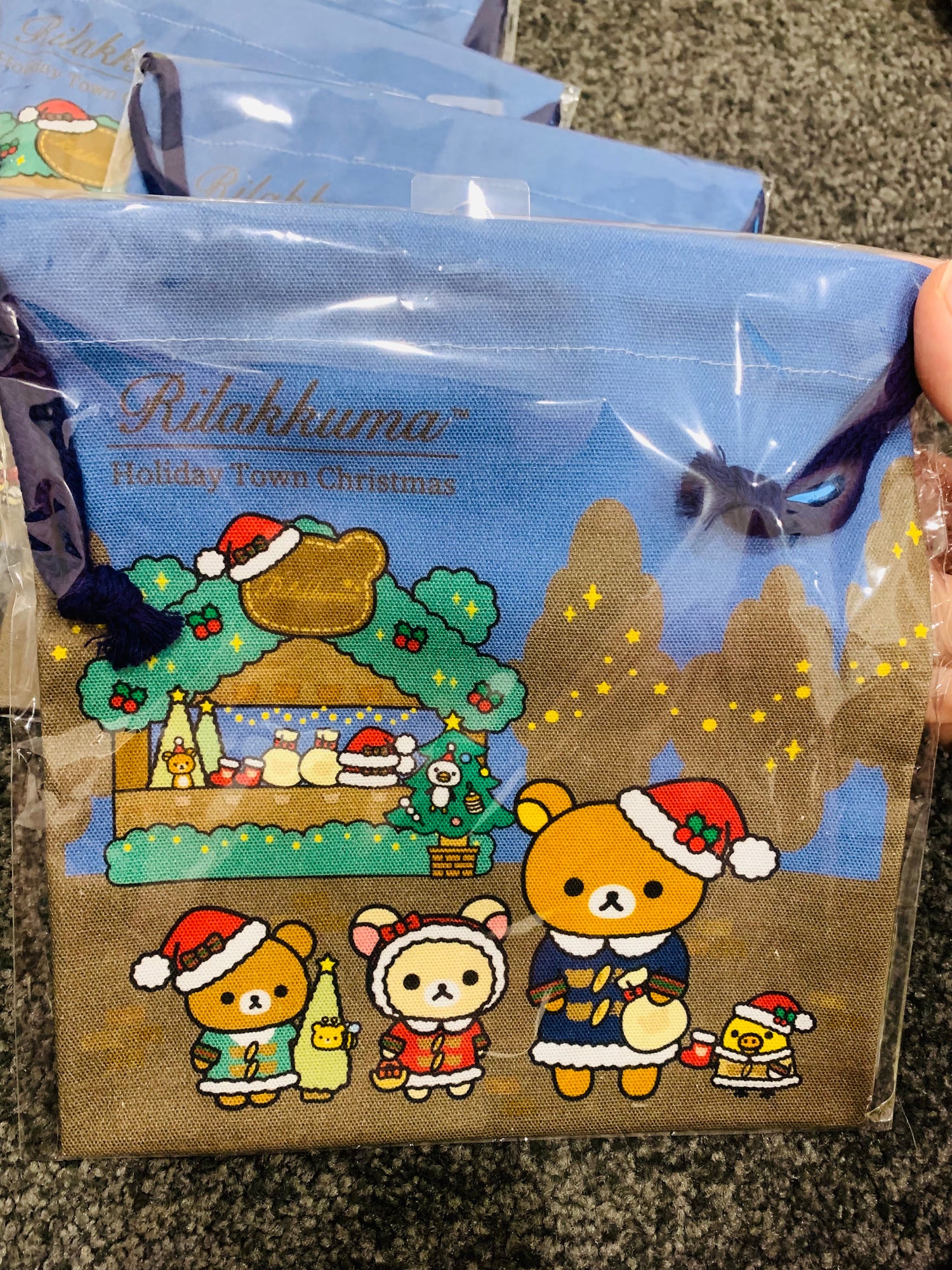 Rilakkuma轻松熊｜圣诞可爱束口袋/巾着