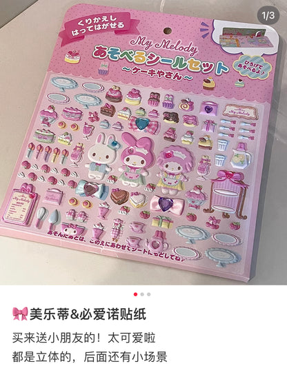 Sanrio｜Playing Sticker Set - Cafe Restaurant｜21×1×23.5cm approx.