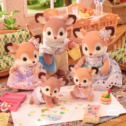 SylvanianFamilies森贝儿家族｜Deer Family Doll set梅花鹿家族系列/一家四口套组/玩具/过家家