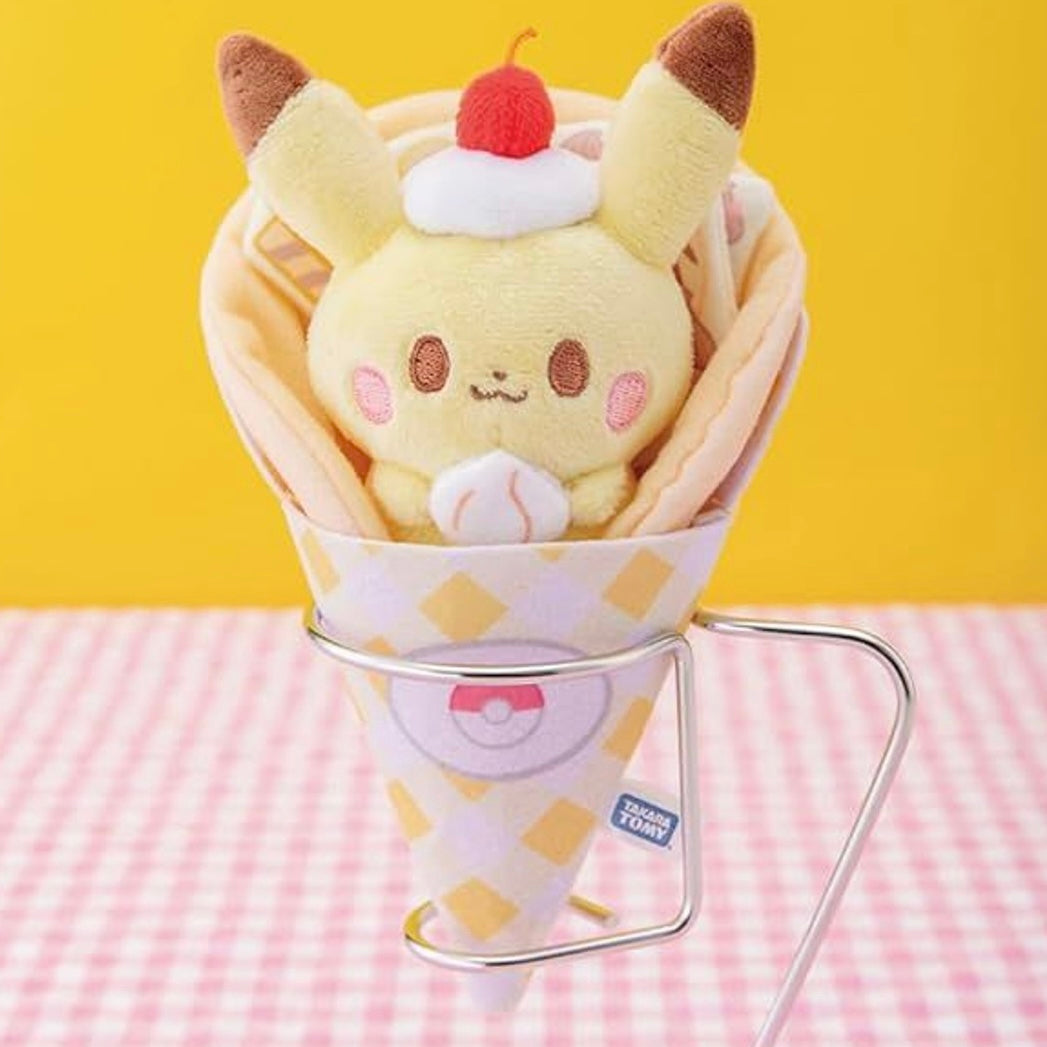 Pokemon｜pokepeace可丽饼限定毛绒玩偶/公仔/真的可以摊饼/展开也可爱｜约18 x 13 x 7cm