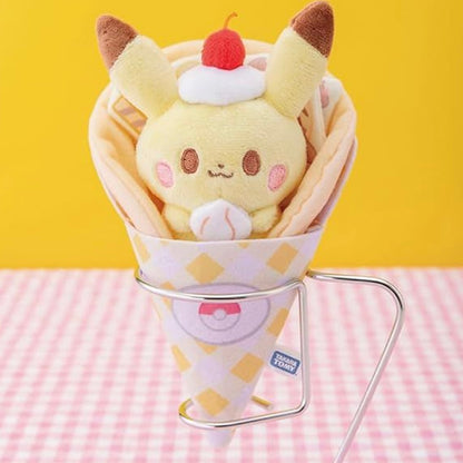 Pokemon｜pokepeace可丽饼限定毛绒玩偶/公仔/真的可以摊饼/展开也可爱｜约18 x 13 x 7cm