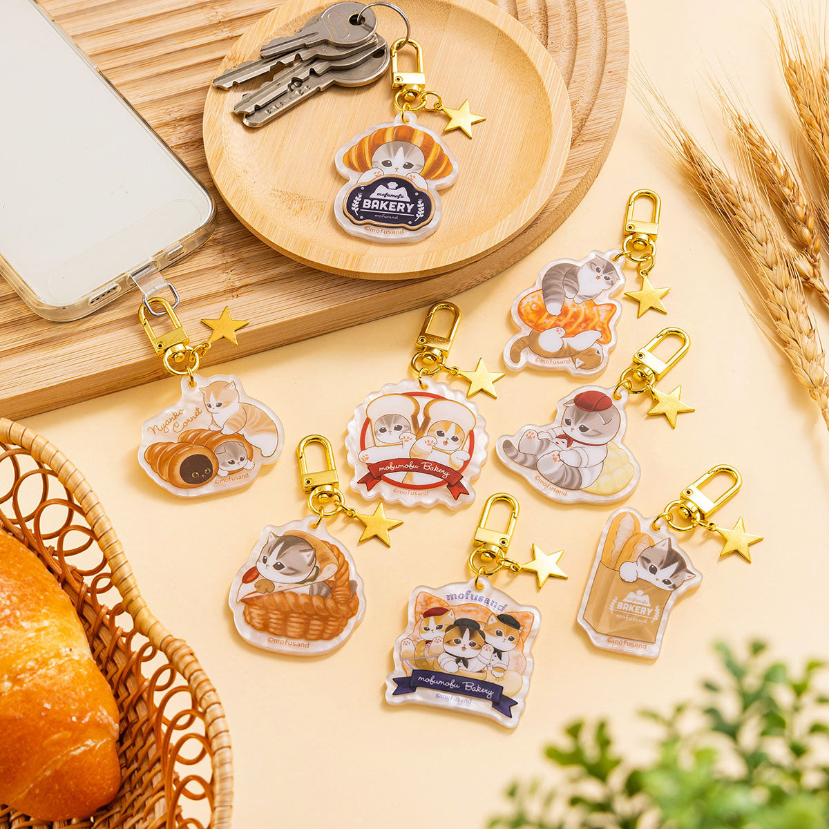 Mofusand｜Mofumofu Bakery Trading Shell-style Acrylic Charm mystery bag/blind box/All 8 types｜1pc