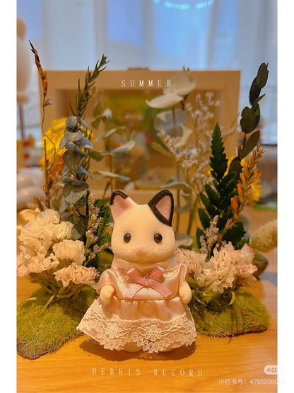 SylvanianFamilies森贝儿家族｜Tuxedo Cat Family黑耳猫一家四口套组/玩具/过家家5181