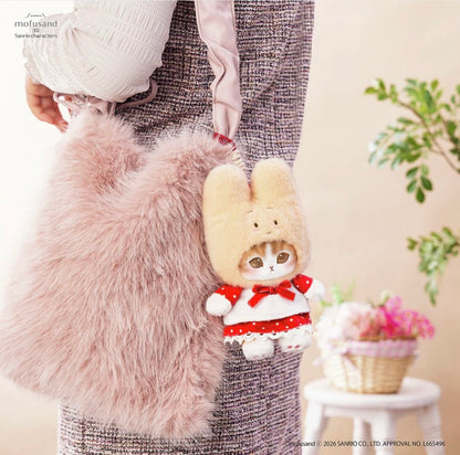 Mofusand｜Sanrio Characters Potefuwa Mascot Holder /Plush Keychain｜H140 x W130 x D130 mm approx.