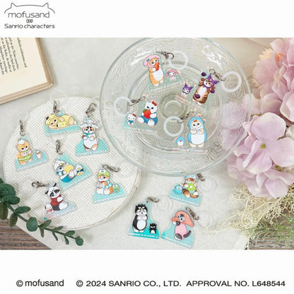 Mofusand｜Sanrio Characters Hologram Mushi Charm｜H43×W36×D3mm approx.