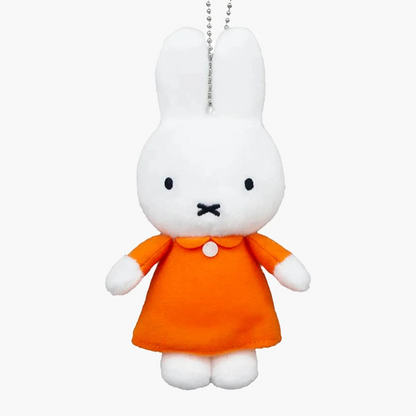 Miffy|Orange Dress Mascot Holder/Plush Keychain| H17 x W8 x D4.5 Miffy|Orange Dress Mascot Holder/Plush Keychain| H17 x W8 x D4.5