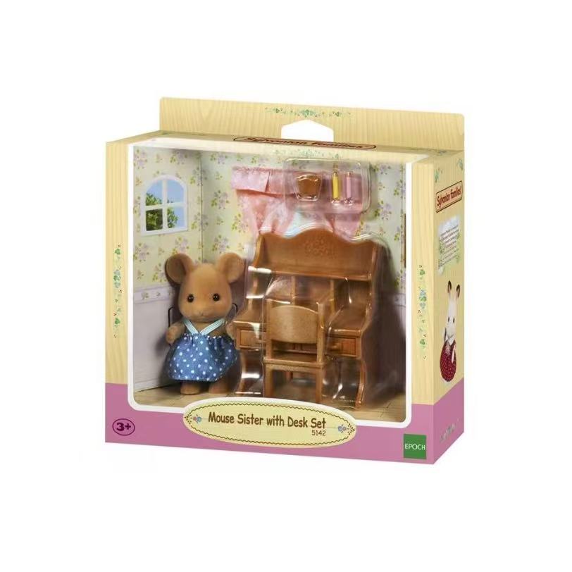 SylvanianFamilies|Mouse Sister with Desk Set-5142