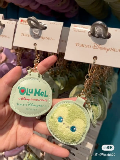 Disney迪士尼｜东迪Duffy达菲和他的朋友们毛绒绒刺绣皮质感七宝钥匙扣/正面都可爱/还有手掌印小吊饰