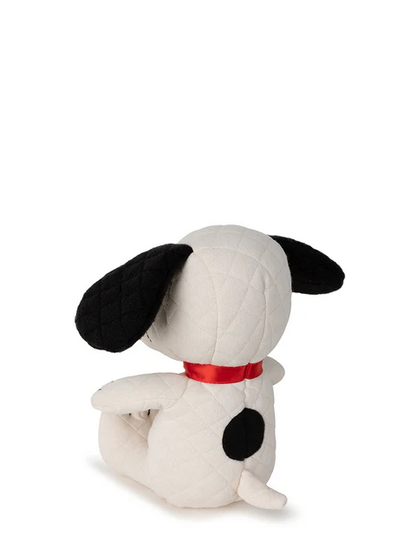 Snoopy史努比｜Quilted Jersey in giftbox | Cream奶油色绗缝格纹坐姿迷你毛绒玩偶礼盒装/公仔