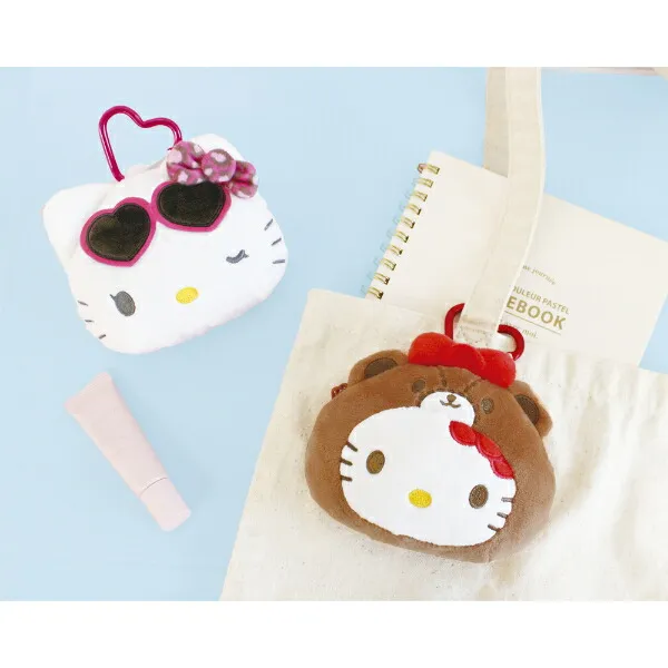 Hello kitty｜Mini Plush Pouch with Carabiner｜100×115×50mm approx.