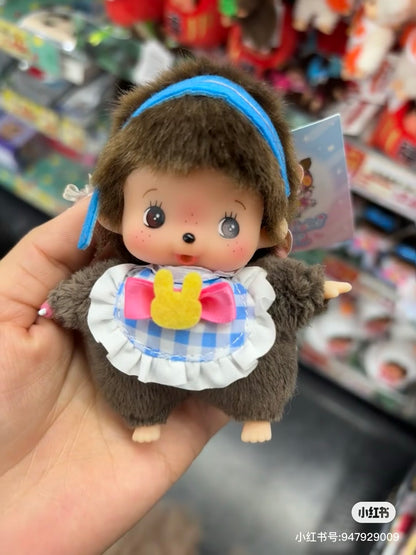 Monchhichi｜Bebichhichi Idol Mascot Holder /Plush Keychain｜H9.5 x W6 x D5.5 cm approx.