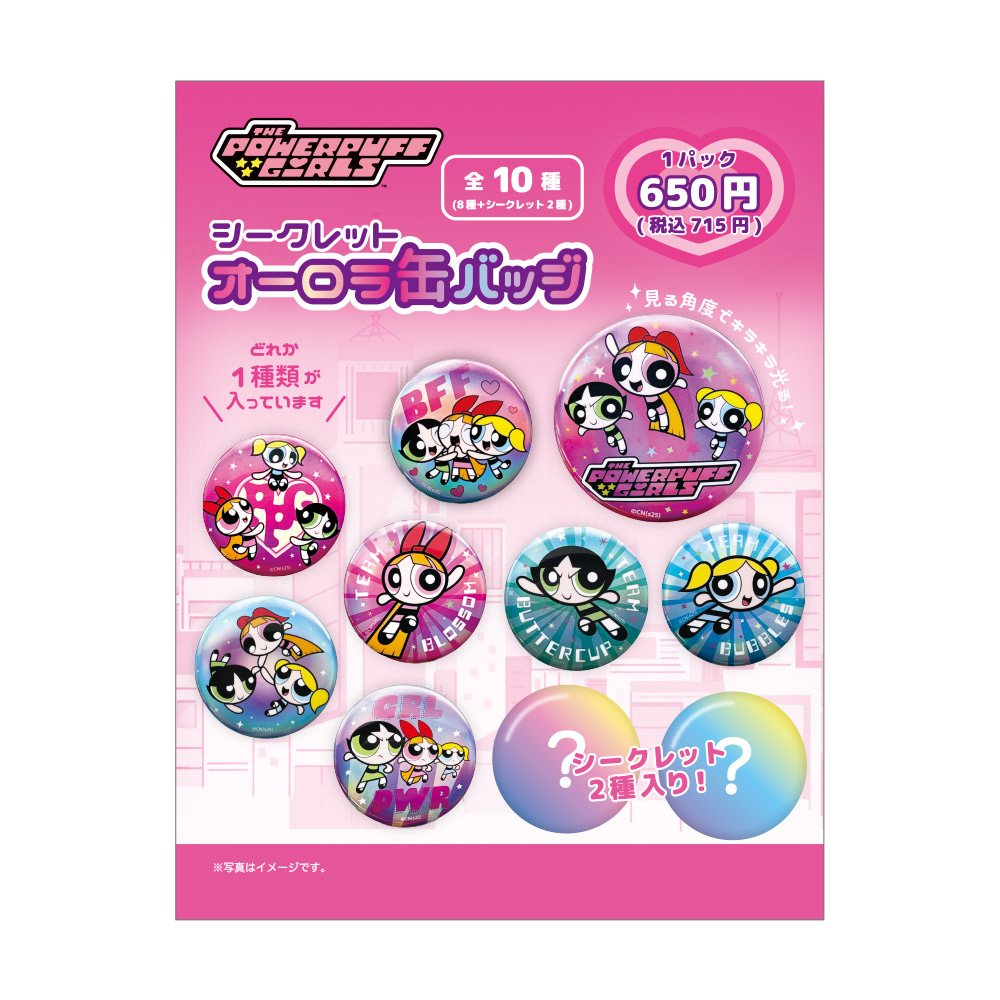 Powerpuff Girls｜Secret Aurora Can Badge mystery bag/blind box/All 10 types｜1pcs