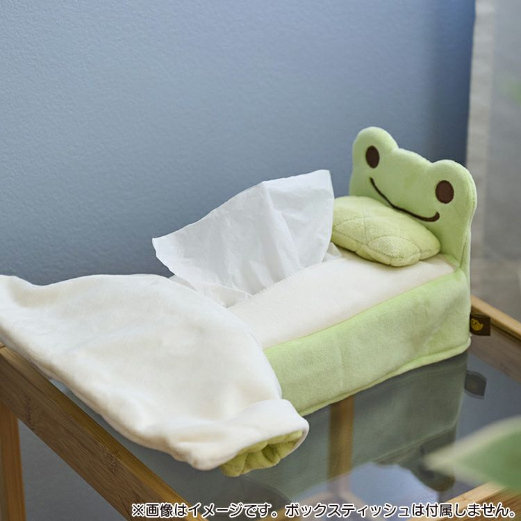 Pickles Frog｜Cushion Plush Tissue Box Cover｜H14 x W14 x D25cm approx.