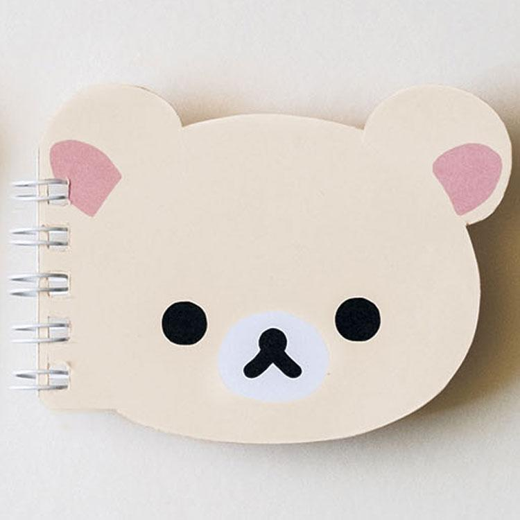 Rilakkuma轻松熊｜Favorite Things Diecut SP Memo Korilakkuma San-x最喜欢的东西系列熊头线圈便签本/备忘录｜80页