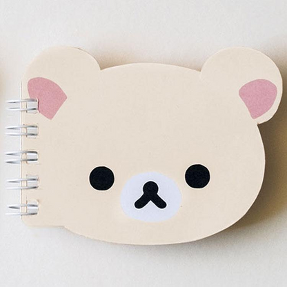 Rilakkuma轻松熊｜Favorite Things Diecut SP Memo Korilakkuma San-x最喜欢的东西系列熊头线圈便签本/备忘录｜80页