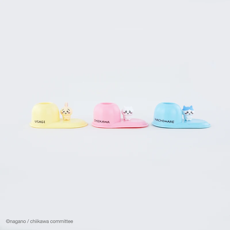 Chiikawa 吉伊卡哇｜Toothbrush Stand可爱角色PVC牙刷站立架｜约H38×W63×D33mm