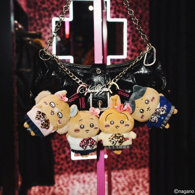 【LIMIT 1 PER COLLECTION】chiikawa｜Gyaru 9090 × Chiikawa Collaboration Mascot Holder /Plush Keychain｜H14 x W9 x D5.5cm approx.