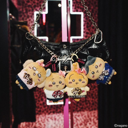 【LIMIT 1 PER COLLECTION】chiikawa｜Gyaru 9090 × Chiikawa Collaboration Mascot Holder /Plush Keychain｜H14 x W9 x D5.5cm approx.