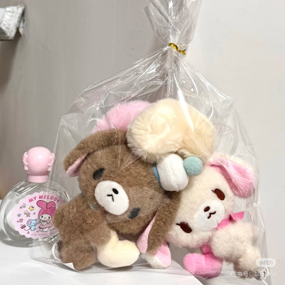 Sanrio三丽鸥｜ Mascot Holder / Fluffy Heart毛茸茸爱心系列平成复古可爱角色玩偶挂件/包挂｜约11×6×13cm