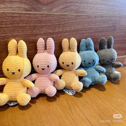 Miffy｜ECO Corduroy Mascot Holder /Plush Keychain｜10 cm – 4″ approx.