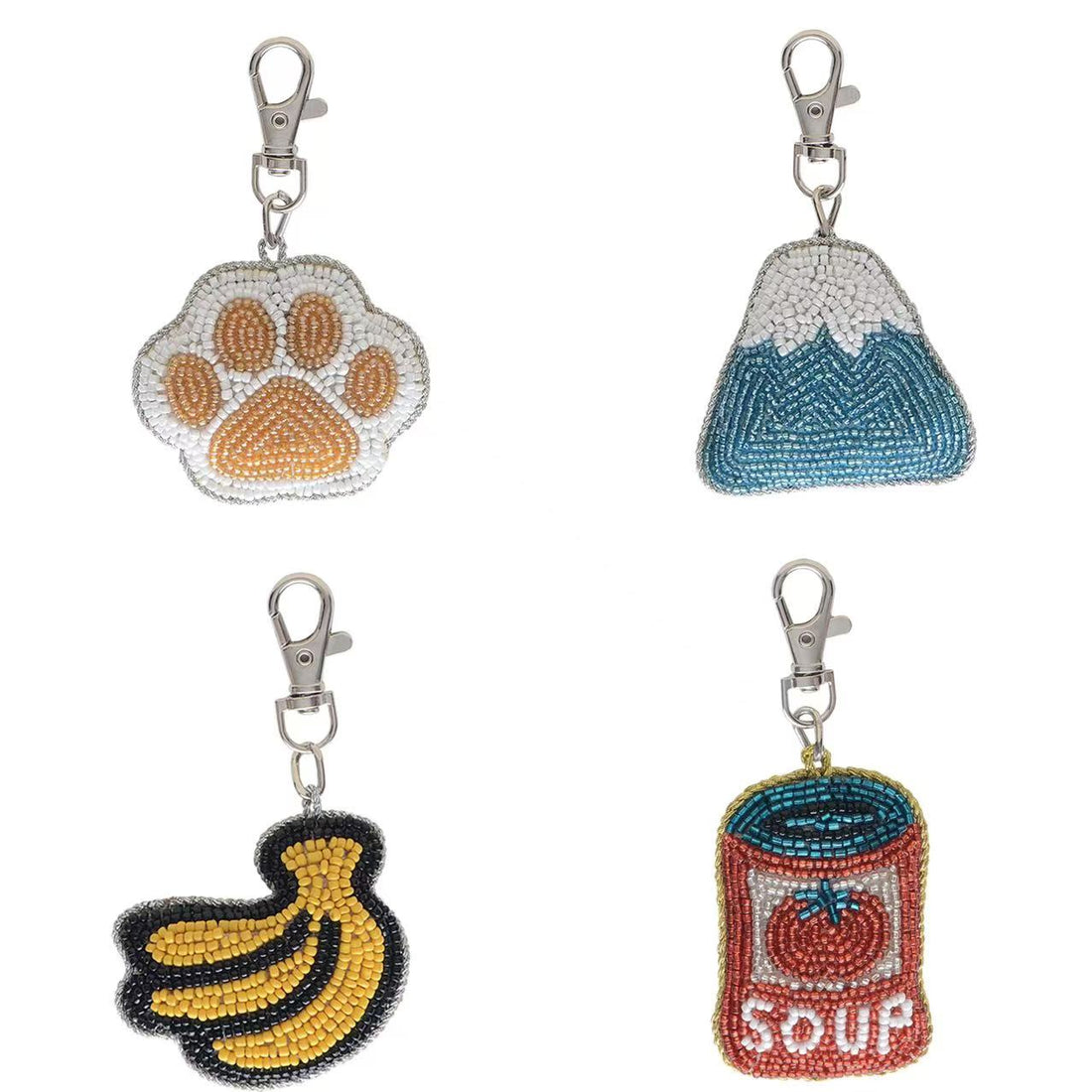 AND PACKABLE｜Beads Keychain/Keyring｜ 5.8 x 5cm approx.