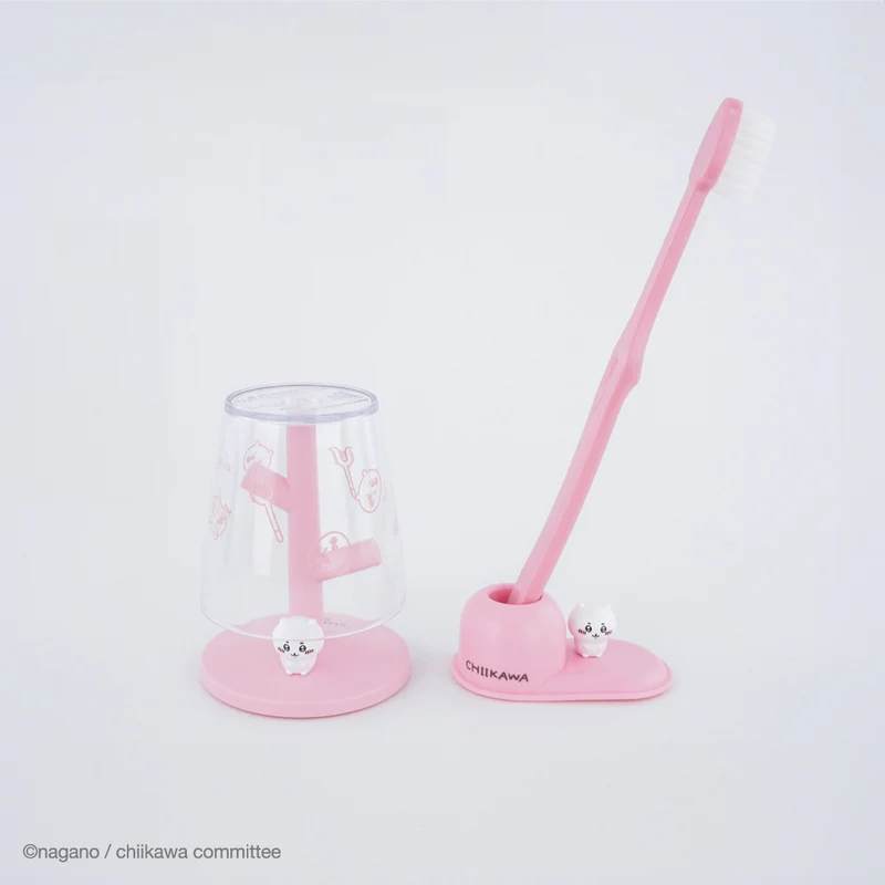 Chiikawa 吉伊卡哇｜Toothbrush Stand可爱角色PVC牙刷站立架｜约H38×W63×D33mm