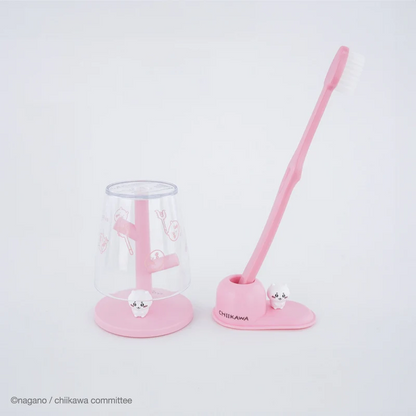 Chiikawa 吉伊卡哇｜Toothbrush Stand可爱角色PVC牙刷站立架｜约H38×W63×D33mm
