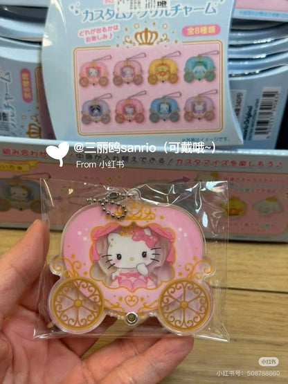 Sanrio三丽鸥｜Secret Custom Acrylic Charm - Prince &amp; Princess Blind Box王子与公主南瓜马车多层亚克力挂件盲盒/全8种｜1枚入