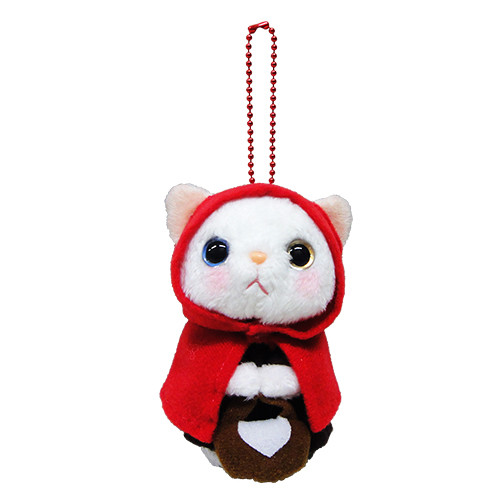 choo choo cat｜White cat Mascot Holder /Plush Keychain｜Height 9cm approx.