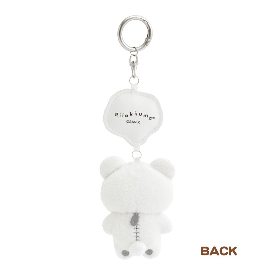 【limit 1】Rilakkuma｜San-x Basic Rilakkuma Monochrome Mascot Holder /Plush Keychain｜ 80 x 55 x 35 mm approx.
