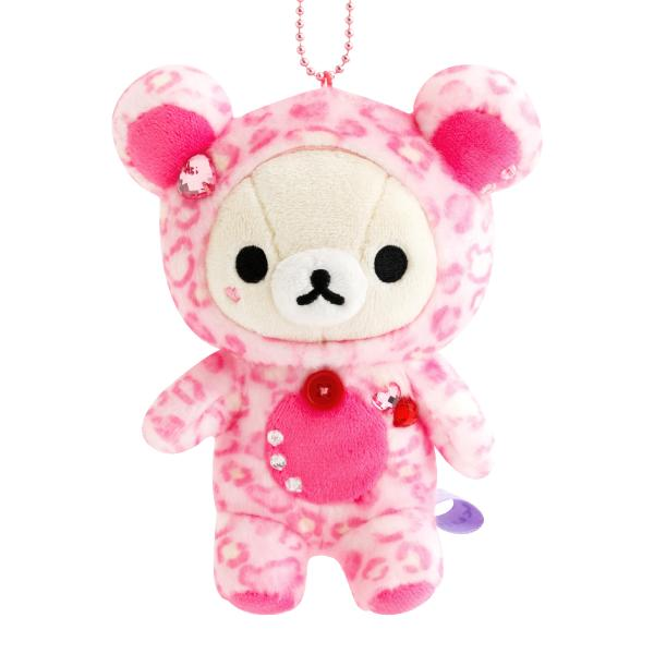 Rilakkuma｜Store 18th Anniversary Exclusive leopard print Mascot Holder /Plush Keychain｜46 x 51 mm approx.