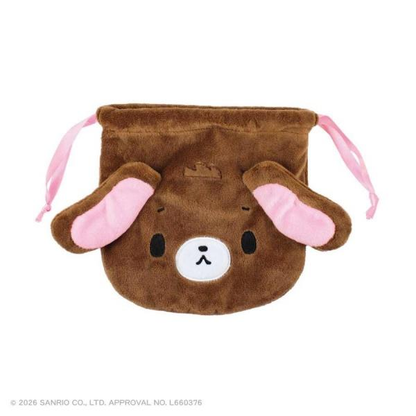 Sanrio｜Sugarbunnies Face Plush Drawstring Bag｜164×160mm approx.