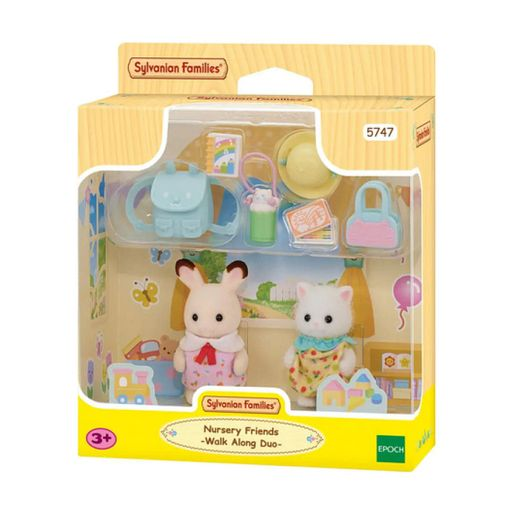 SylvanianFamilies森贝儿家族｜ Nursery Friends - Walk Along Duo幼儿园小朋友去上学漫步二重奏套组/玩具/过家家5747