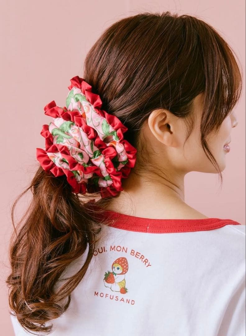 Mofusand｜Merci Strawberry Hair Scrunchie｜19×19×6cm approx.