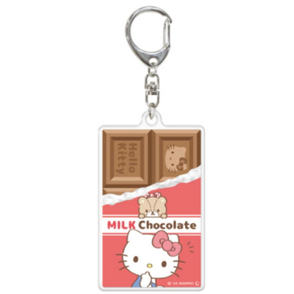 Sanrio三丽鸥｜Scented acrylic keychain可爱角色巧克力造型钥匙扣挂件/钥匙圈 ｜约H65×W65×D3mm