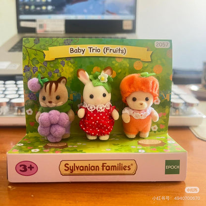 【还有补货，限购1】SylvanianFamilies森贝儿家族｜Baby Trio Fruit Set Doll Calico Critters Epoch 水果变装宝宝套盒/葡萄草莓橘子