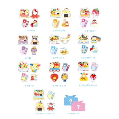 Sanrio｜Characters Secret Lunchbox Stickers: Fun Picnic mystery bag/blind box/All 12 types｜1pcs