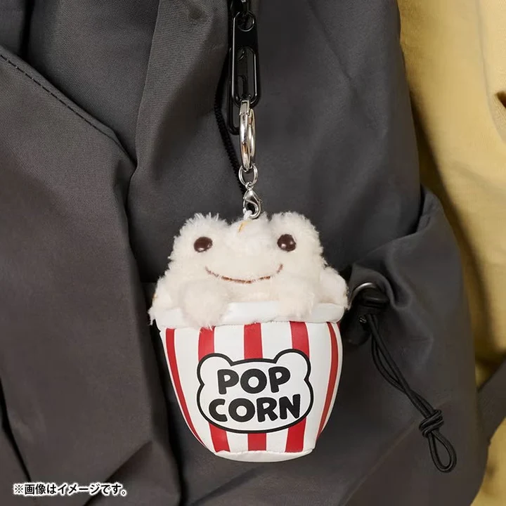 Pickles the Frog｜Always Cinema Popcorn Mascot Holder /Plush Keychain｜H10×W9×D8cm approx.