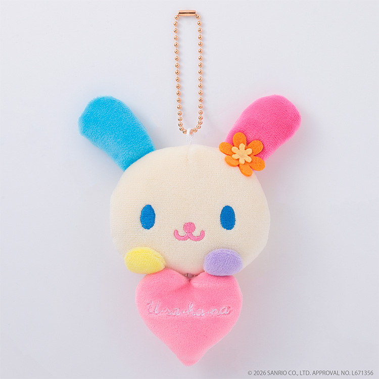 Sanrio｜Heart Tape Measure Mascot Holder /Plush Keychain｜W6.5 × H7.5 cm approx.