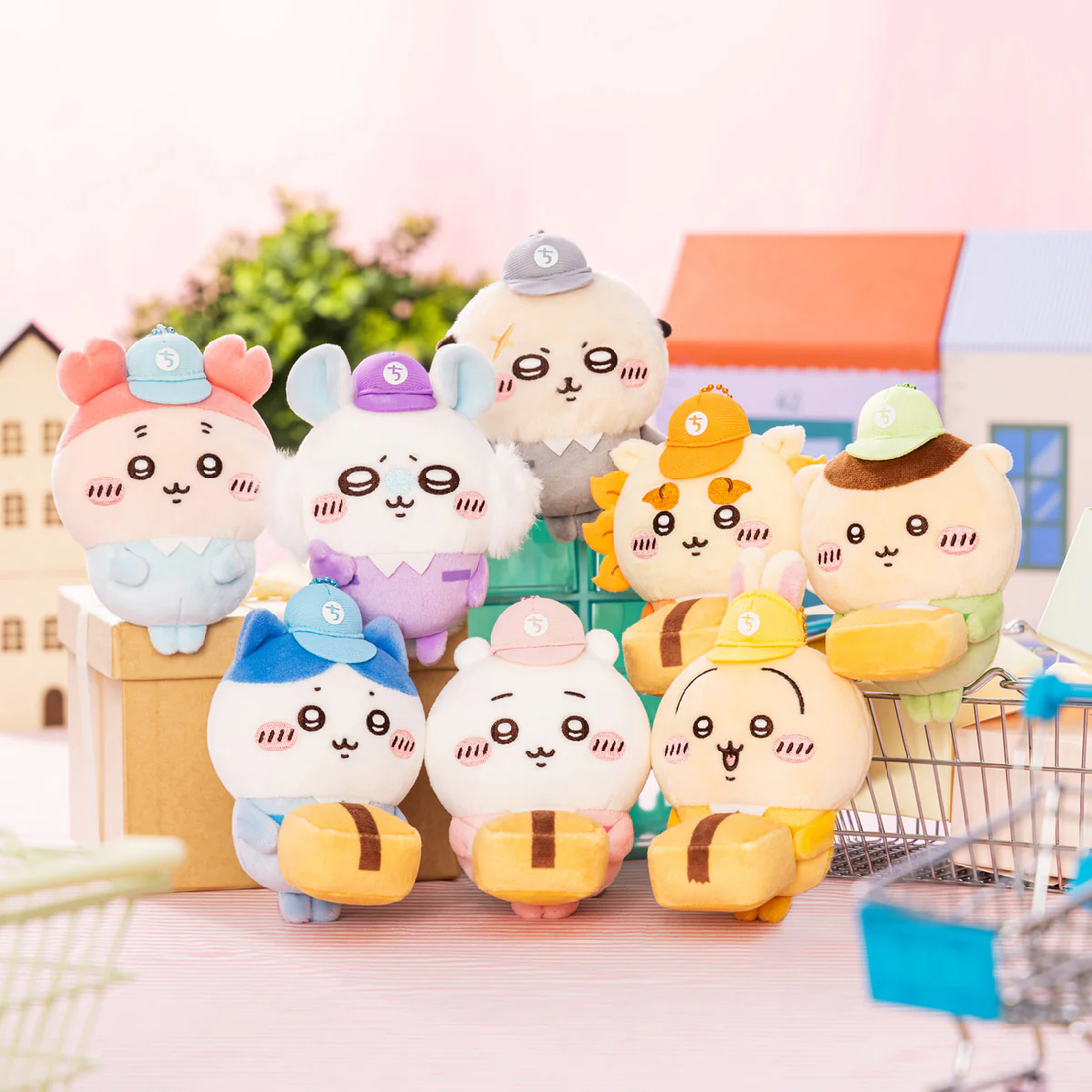 chiikawa｜Market Deliveryman Mascot Holder /Plush Keychain｜H120 x W80 x D75 mm approx.