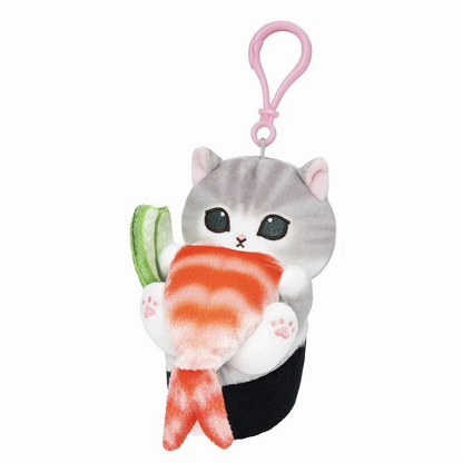 Mofusand｜ Sushi-like Cat Nyan Mascot Holder /Plush Keychain ｜H120 x W70 x D130mm approx.